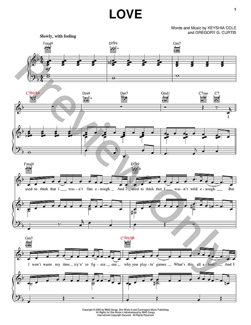 Love P/V/G Sheet Music | J.W. Pepper