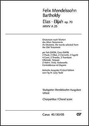 Elijah, Op. 70 Choral Sheet Music | J.W. Pepper