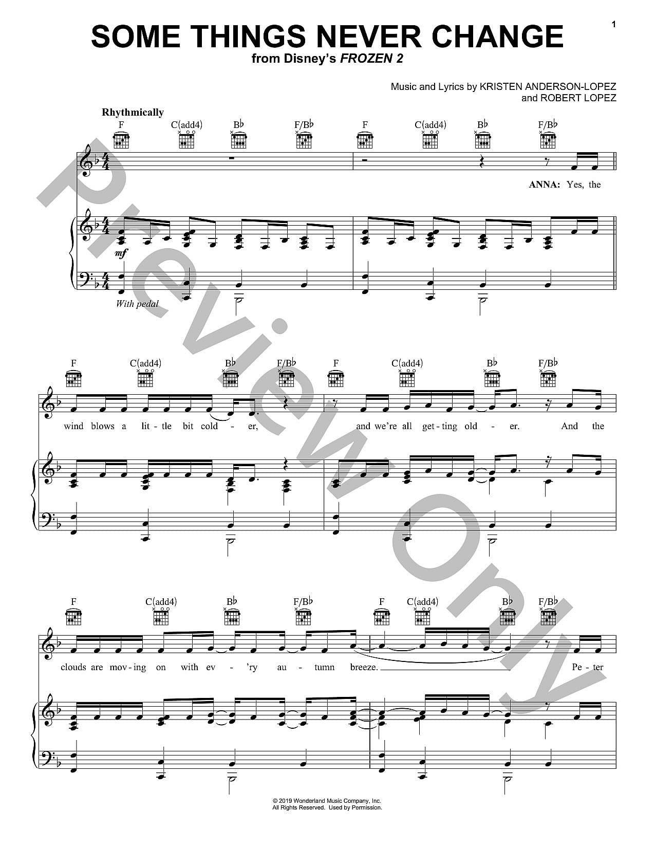 Some Things Never Change P/V/G Sheet Music | J.W. Pepper