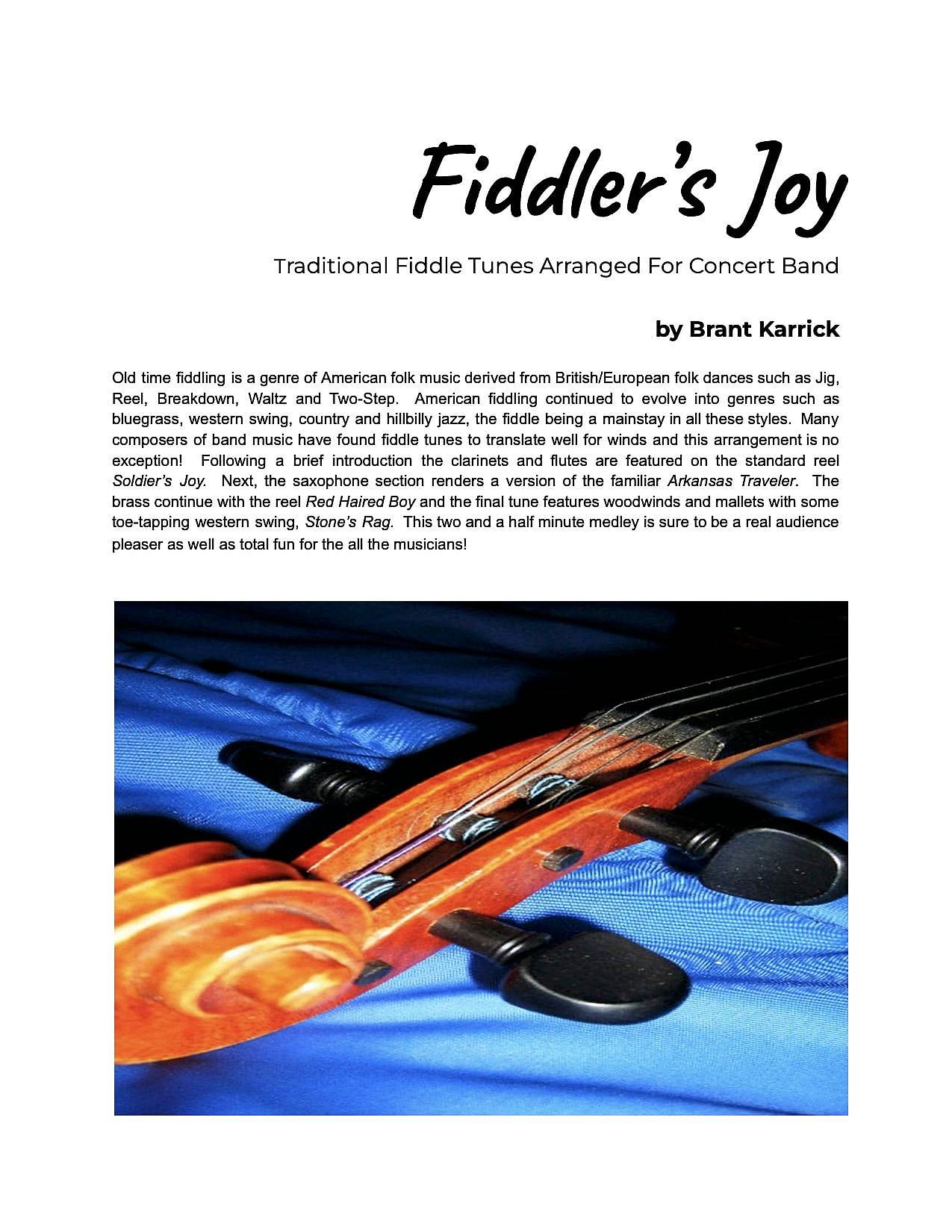 AL KOOPER joy of flying サンプル盤 Fiddler's Joy Concert Band Sheet Music | J.W. Pepper