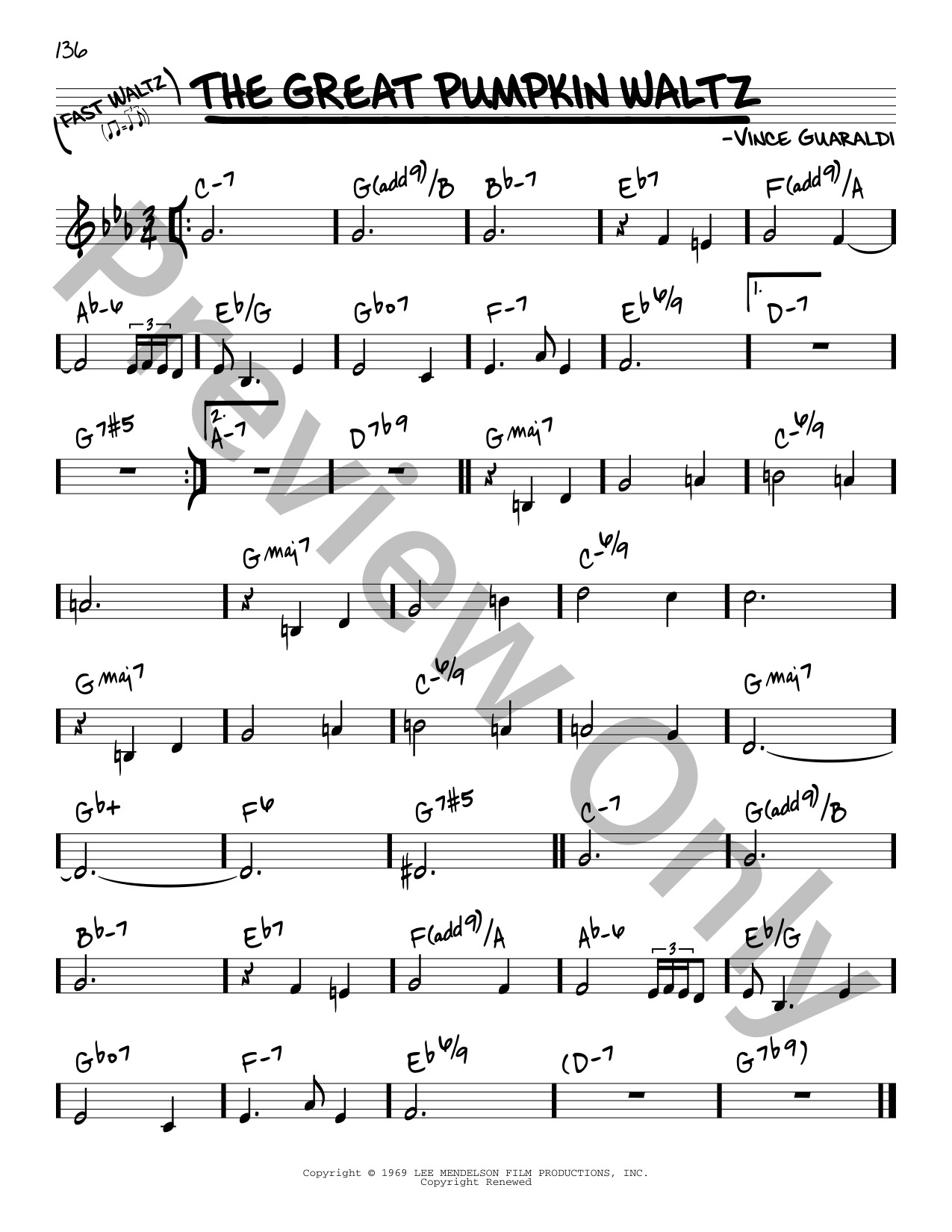 The Great Pumpkin Waltz P/V/G Sheet Music | J.W. Pepper