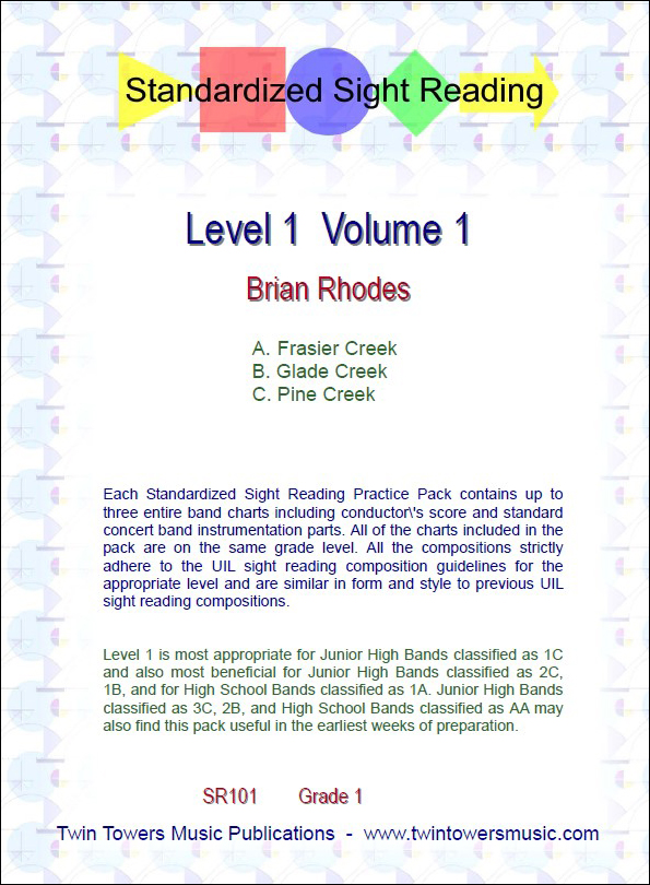 Sight Reading Practice Pack Level 1 Volume 1 Concert Band Sheet